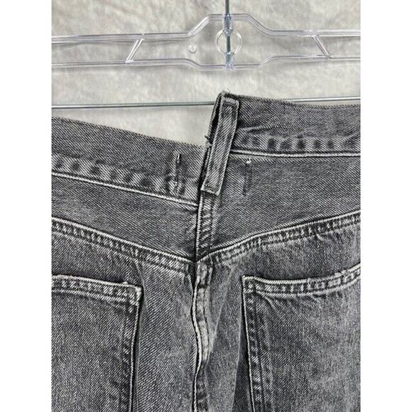 AGOLDE Criss Cross High Rise Straight Jeans in Shambles Black Distressed 31 - Picture 7 of 9